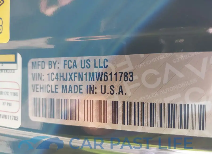 1C4HJXFN1MW611783# 9