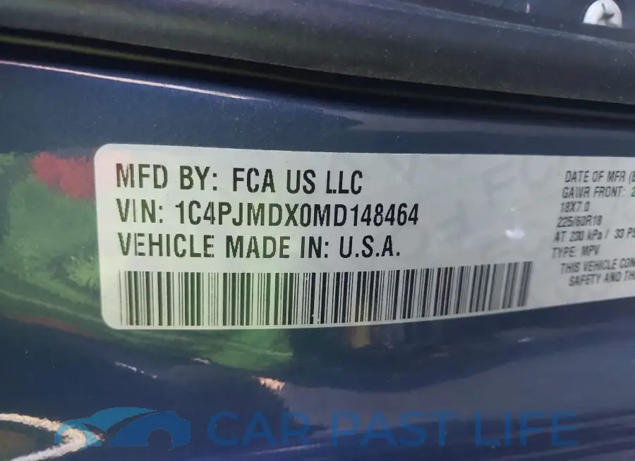 1C4PJMDX0MD148464# 9