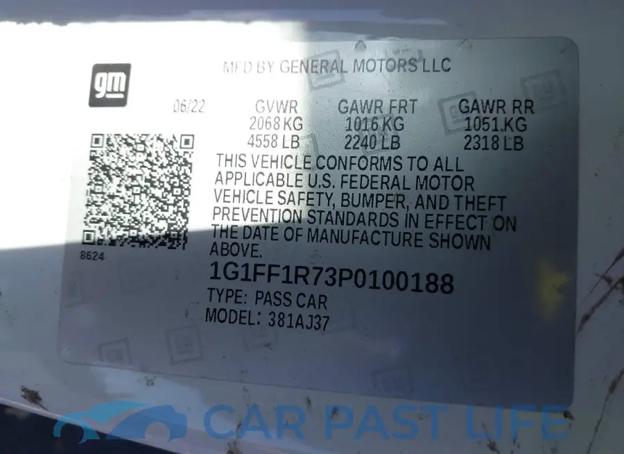 1G1FF1R73P0100188# 9