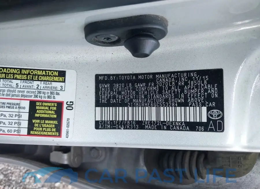 2T1BURHE6GC553284# 9