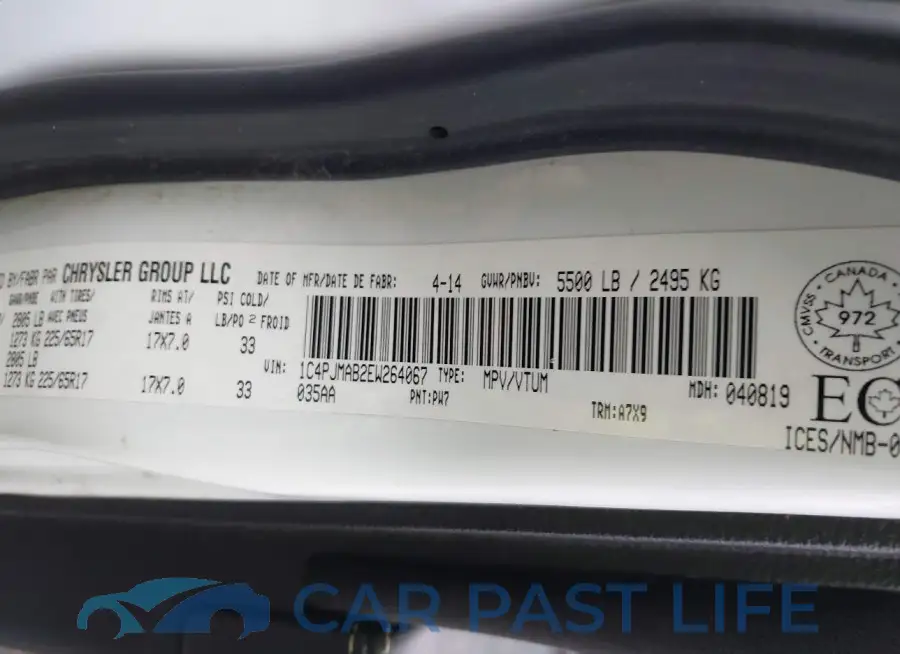 1C4PJMAB2EW264067# 9