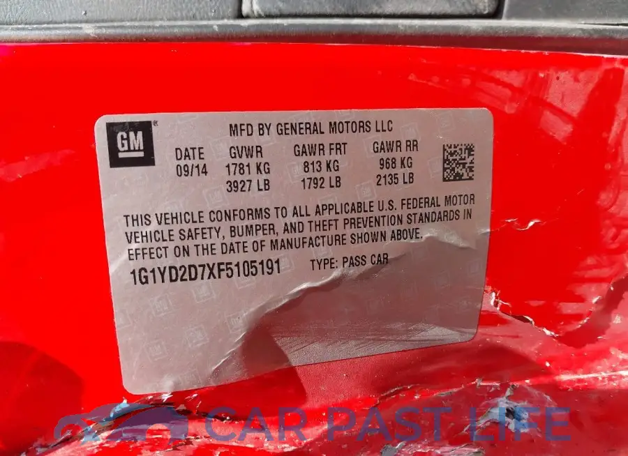 1G1YD2D7XF5105191# 9