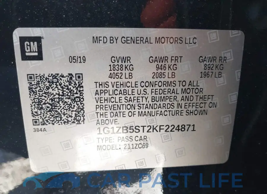 1G1ZB5ST2KF224871# 9