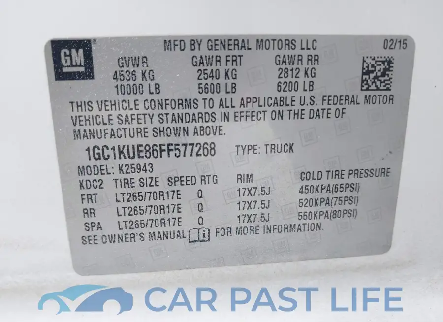 1GC1KUE86FF577268# 9