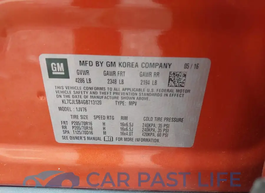 KL7CJLSB4GB713120# 9