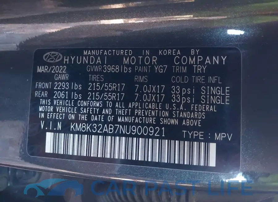 KM8K32AB7NU900921# 9