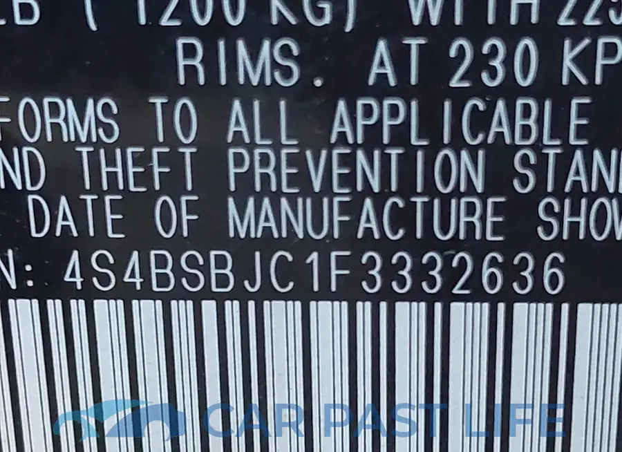 4S4BSBJC1F3332636# 9