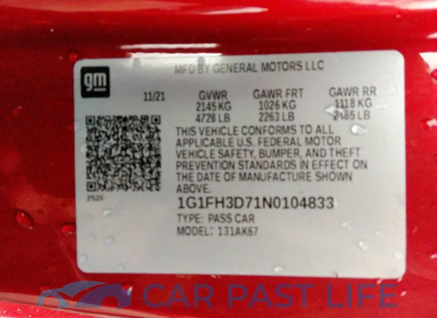 1G1FH3D71N0104833# 9