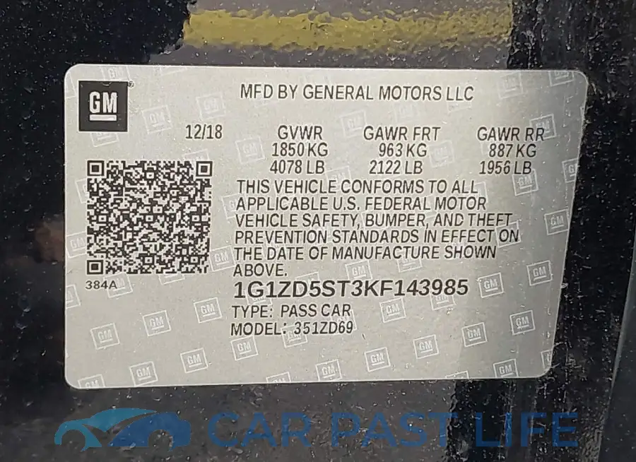 1G1ZD5ST3KF143985# 9