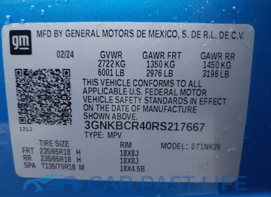 3GNKBCR40RS217667# 9