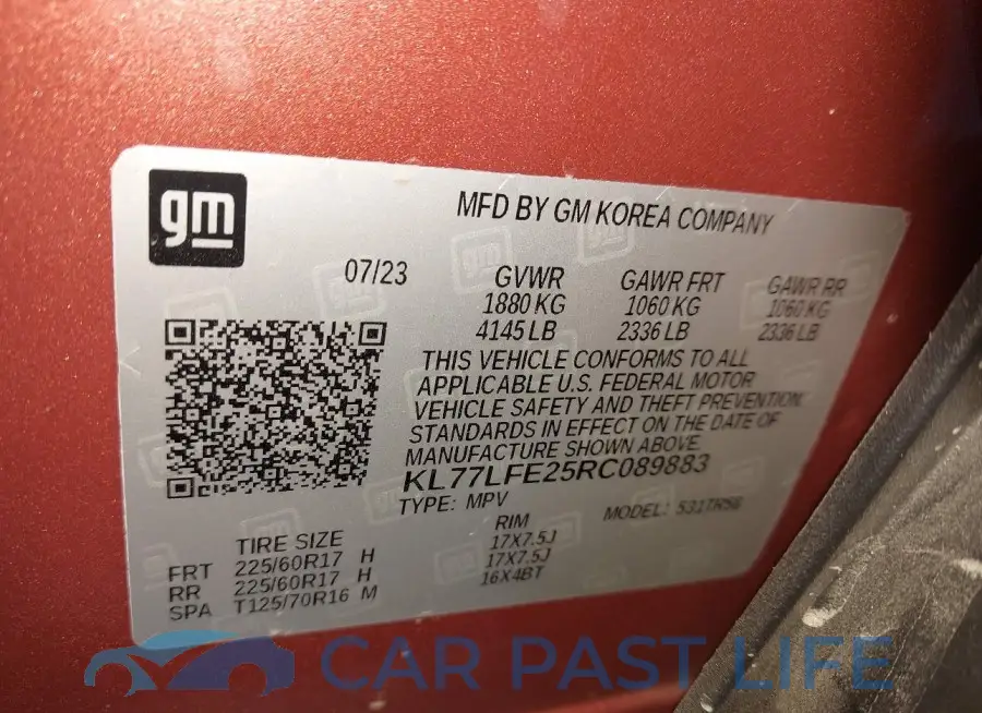 KL77LFE25RC089883# 9