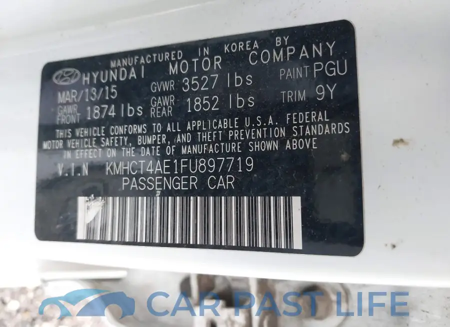 KMHCT4AE1FU897719# 9