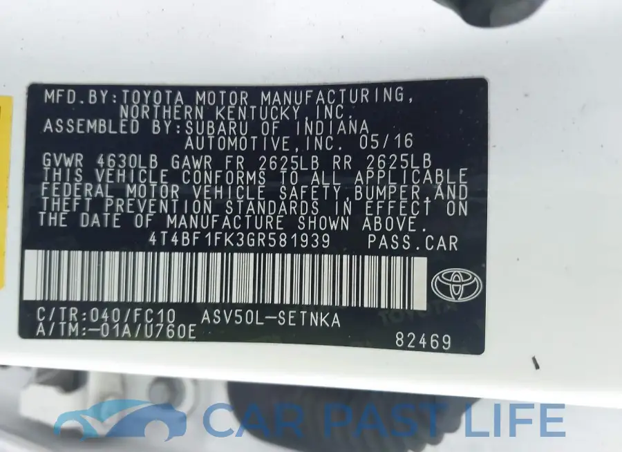 4T4BF1FK3GR581939# 9