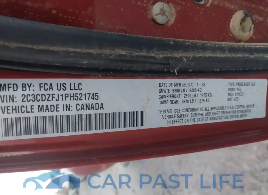 2C3CDZFJ1PH521745# 9