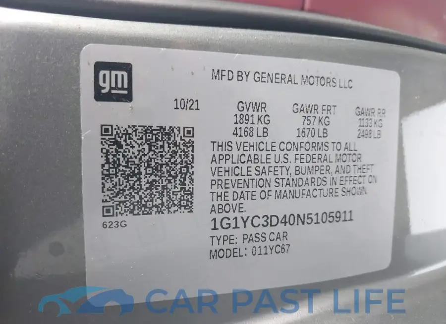 1G1YC3D40N5105911# 9