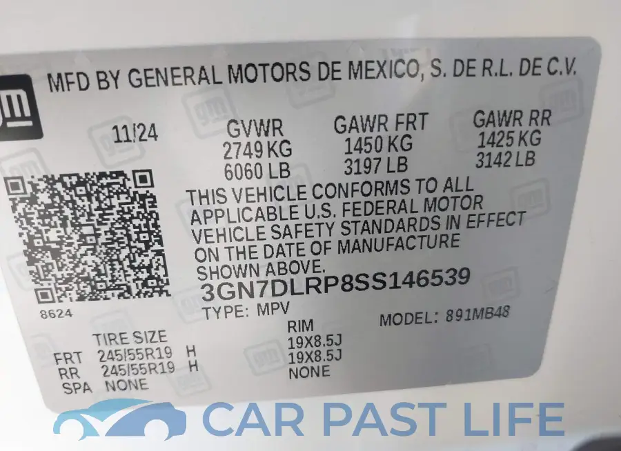 3GN7DLRP8SS146539# 9