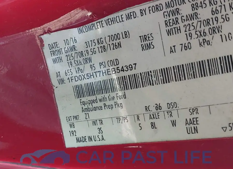 1FD0X5HT7HEB54397# 8