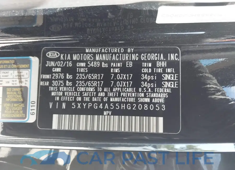 5XYPG4A55HG208053# 9