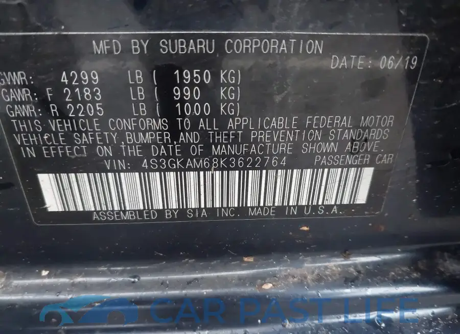 4S3GKAM68K3622764# 9