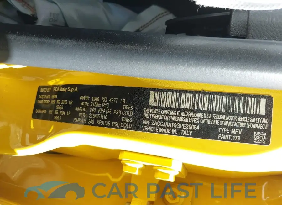 ZACCJAAT9GPE29084# 9