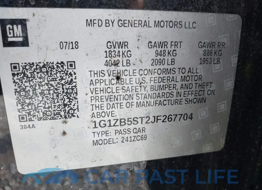 1G1ZB5ST2JF267704# 9