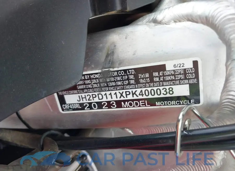 JH2PD111XPK400038# 10