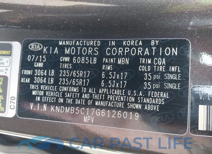 KNDMB5C17G6126019# 9