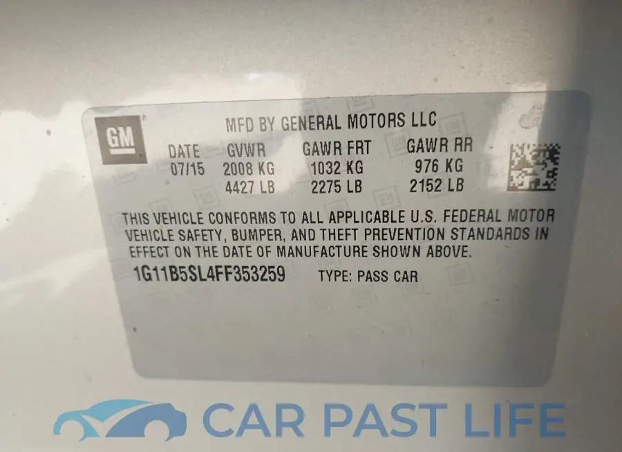 1G11B5SL4FF353259# 9