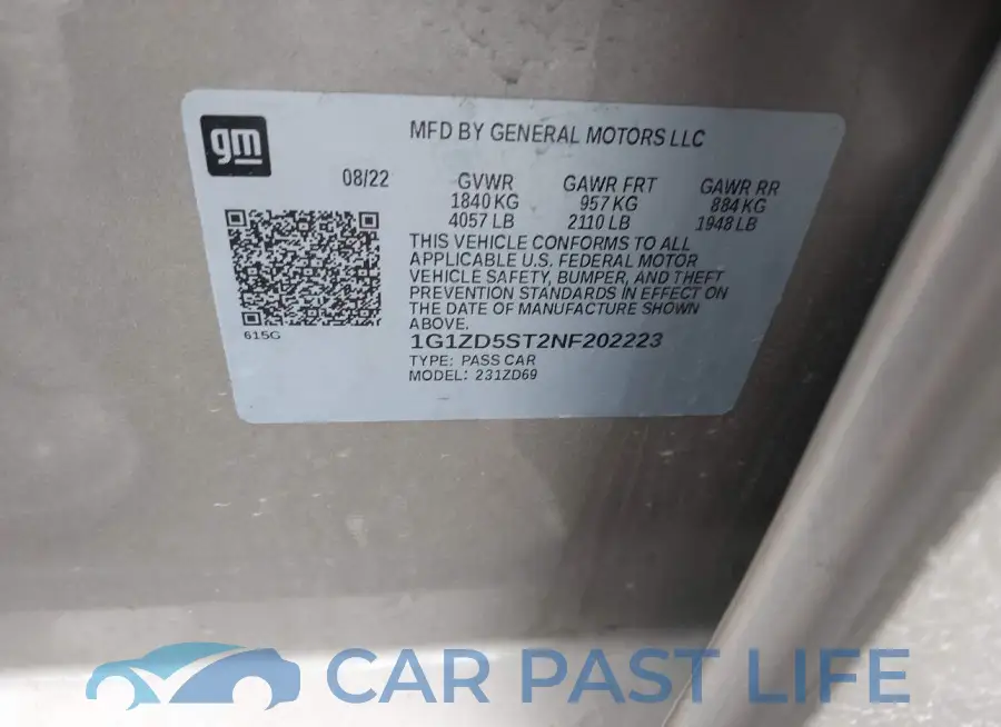 1G1ZD5ST2NF202223# 9