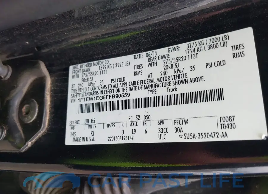 1FTEW1EG5FFB90559# 9
