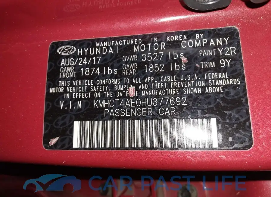 KMHCT4AE0HU377692# 9