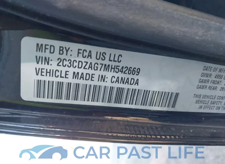 2C3CDZAG7MH542669# 9
