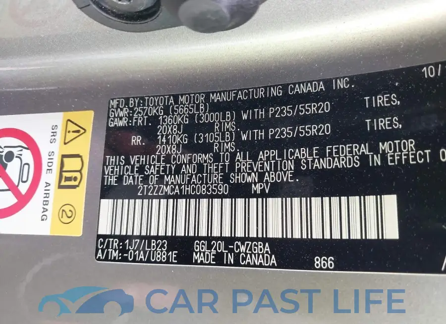 2T2ZZMCA1HC083590# 9