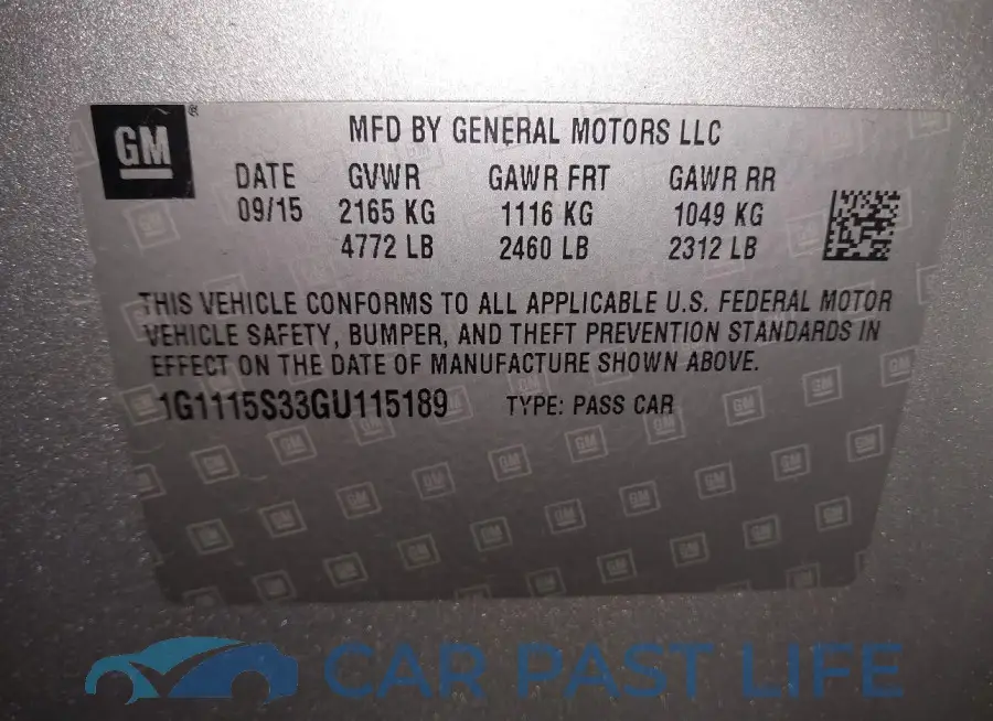 1G1115S33GU115189# 9