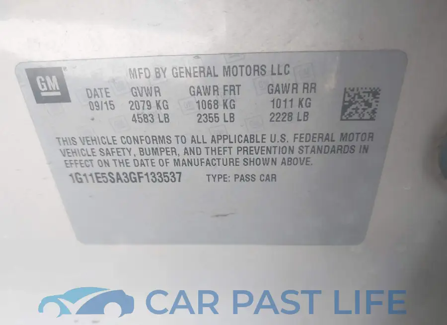 1G11E5SA3GF133537# 9