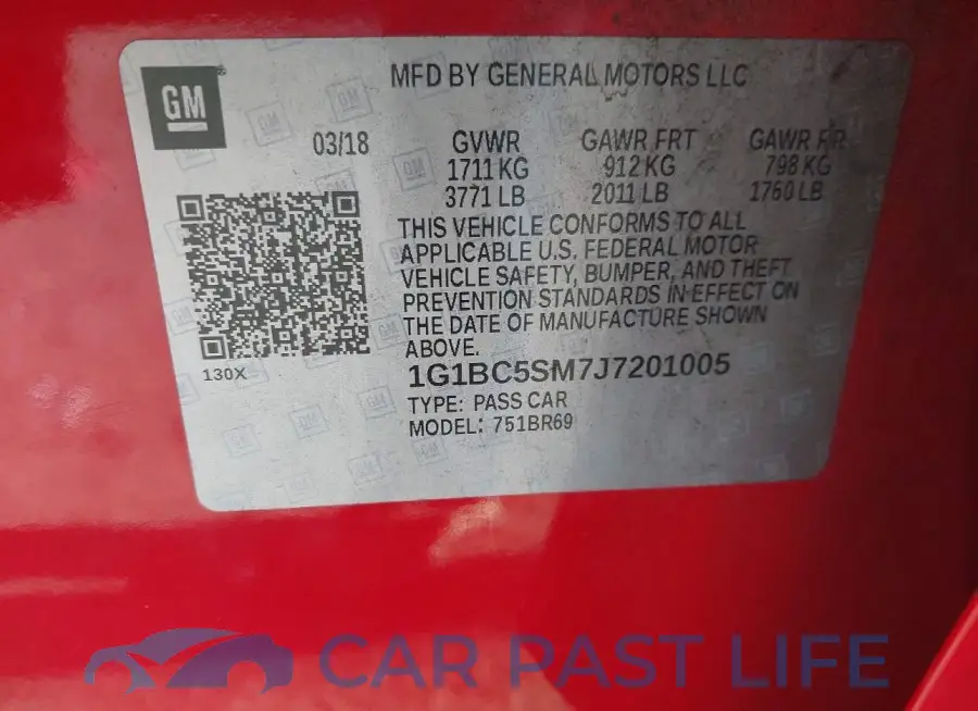 1G1BC5SM7J7201005# 9