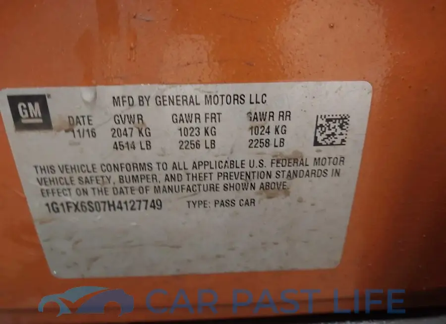 1G1FX6S07H4127749# 9