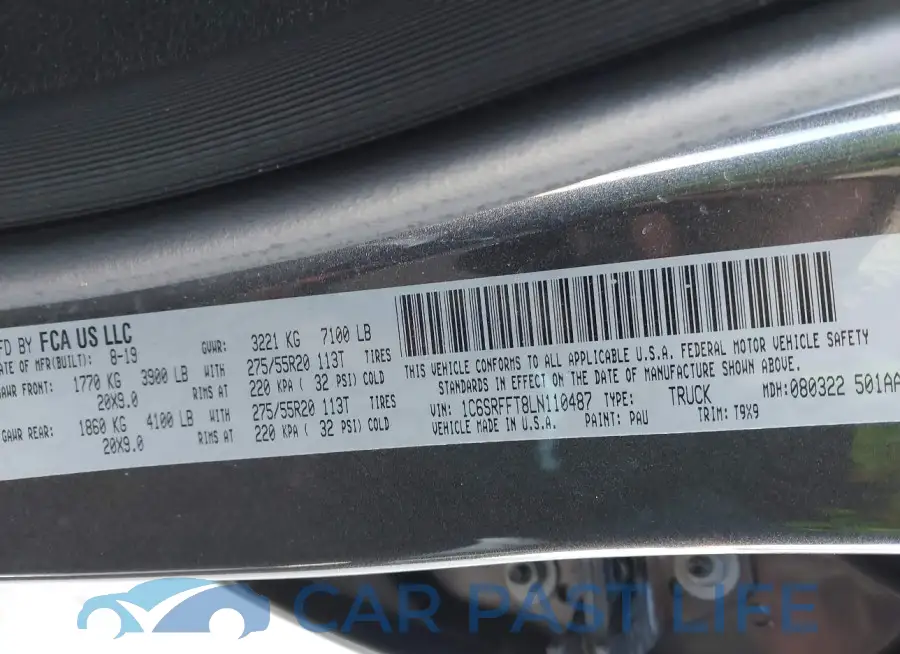 1C6SRFFT8LN110487# 9