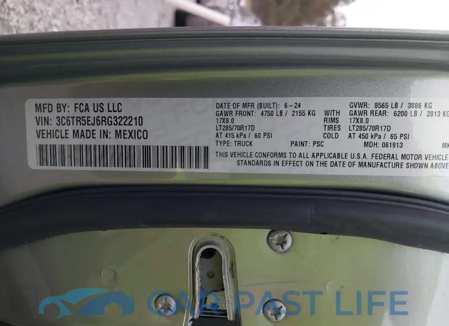3C6TR5EJ6RG322210# 9