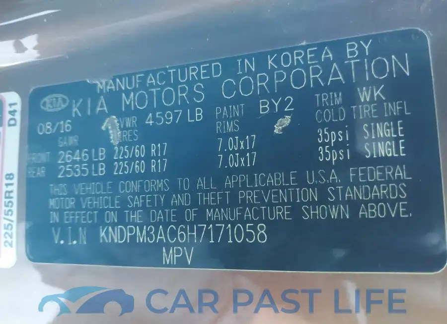 KNDPM3AC6H7171058# 9