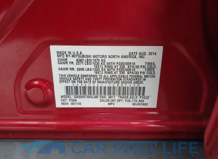 4A4AP3AU1FE005490# 9