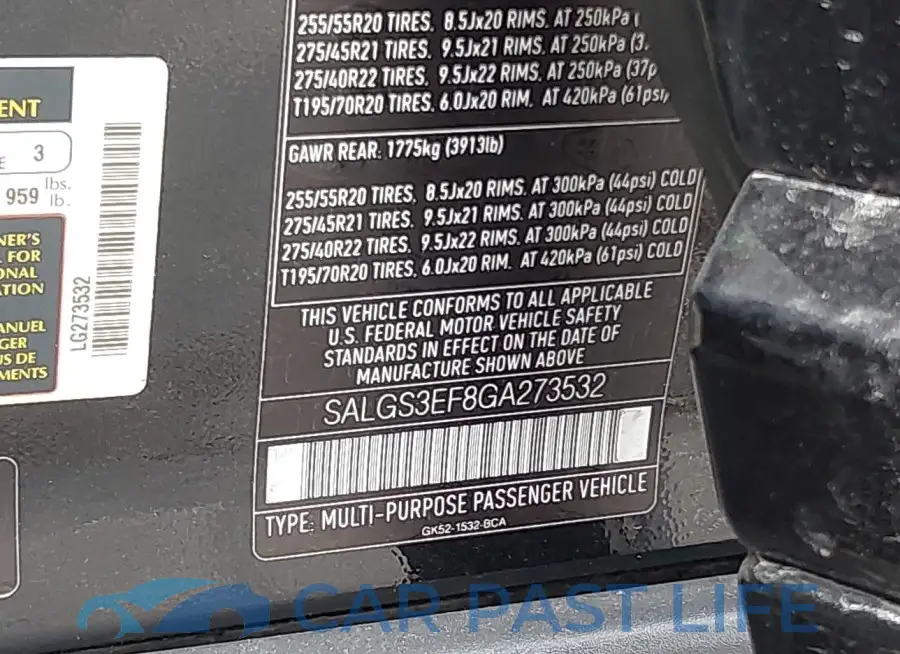 SALGS3EF8GA273532# 9