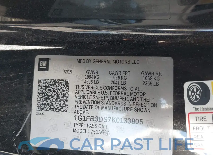 1G1FB3DS7K0133805# 9
