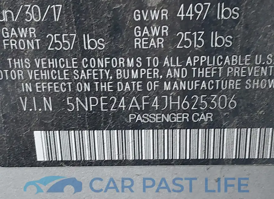 5NPE24AF4JH625306# 9