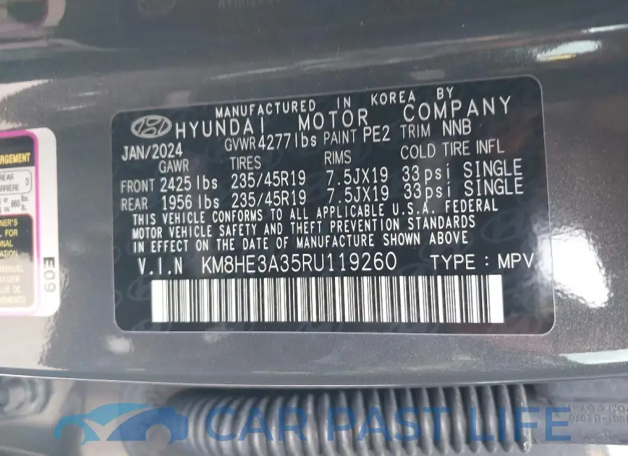 KM8HE3A35RU119260# 9