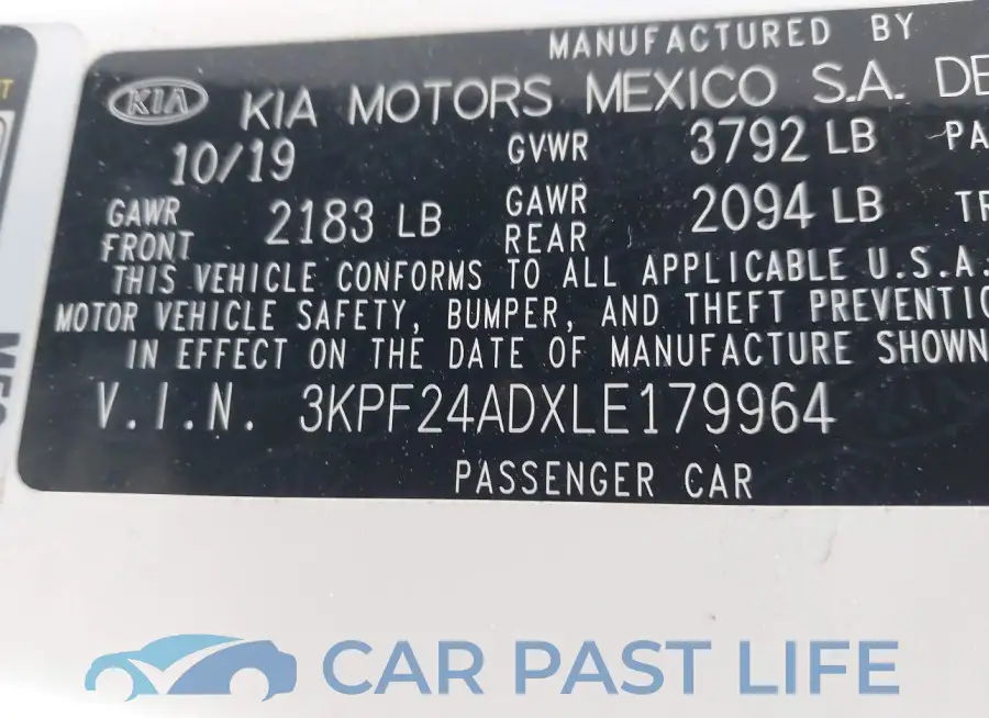 3KPF24ADXLE179964# 9