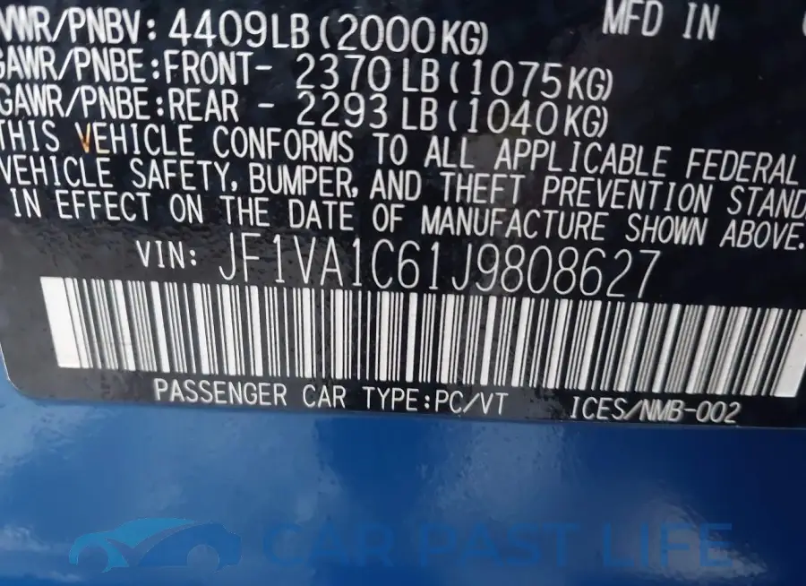 JF1VA1C61J9808627# 9