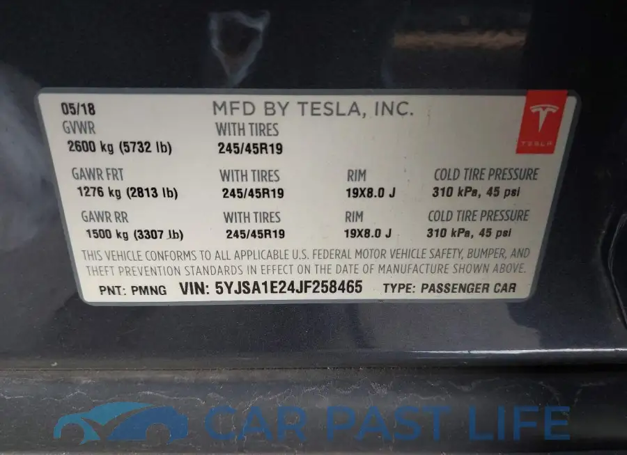 5YJSA1E24JF258465# 9