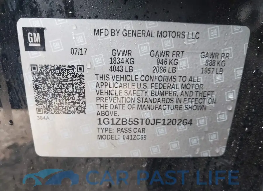 1G1ZB5ST0JF120264# 9