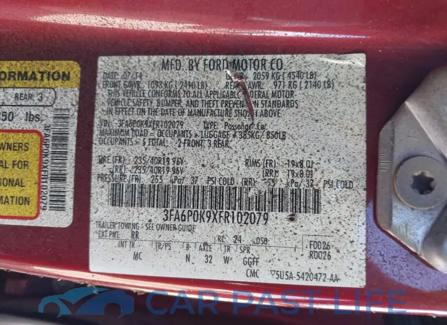 3FA6P0K9XFR102079# 9